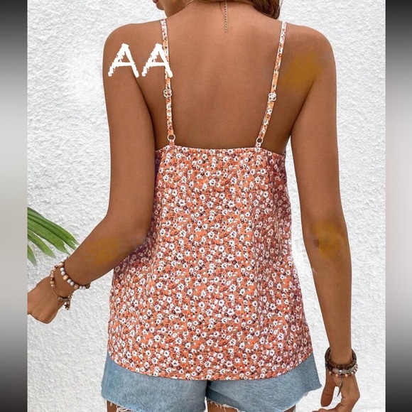 Classic Elegant Sheer Mesh Lace V Neck Cami Tank Top Blouse Shirt - Picture 9 of 10